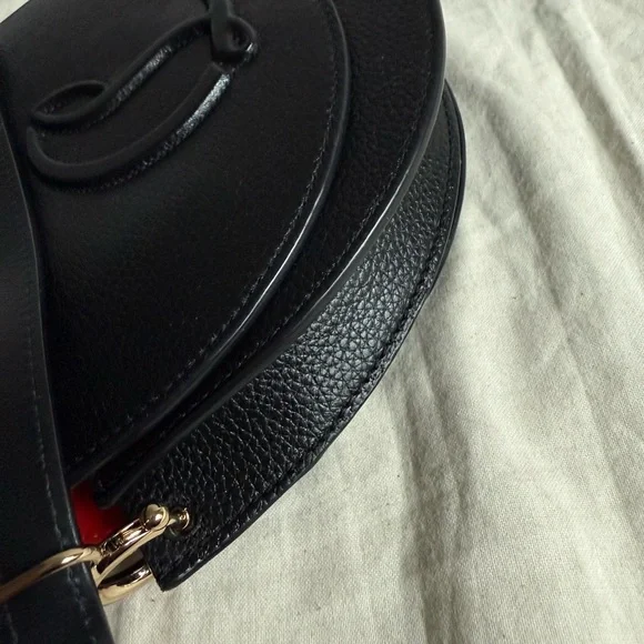 CHRISTIAN LOUBOUTIN By My Side Black Leather Shouder Bag - Picture 11 of 16